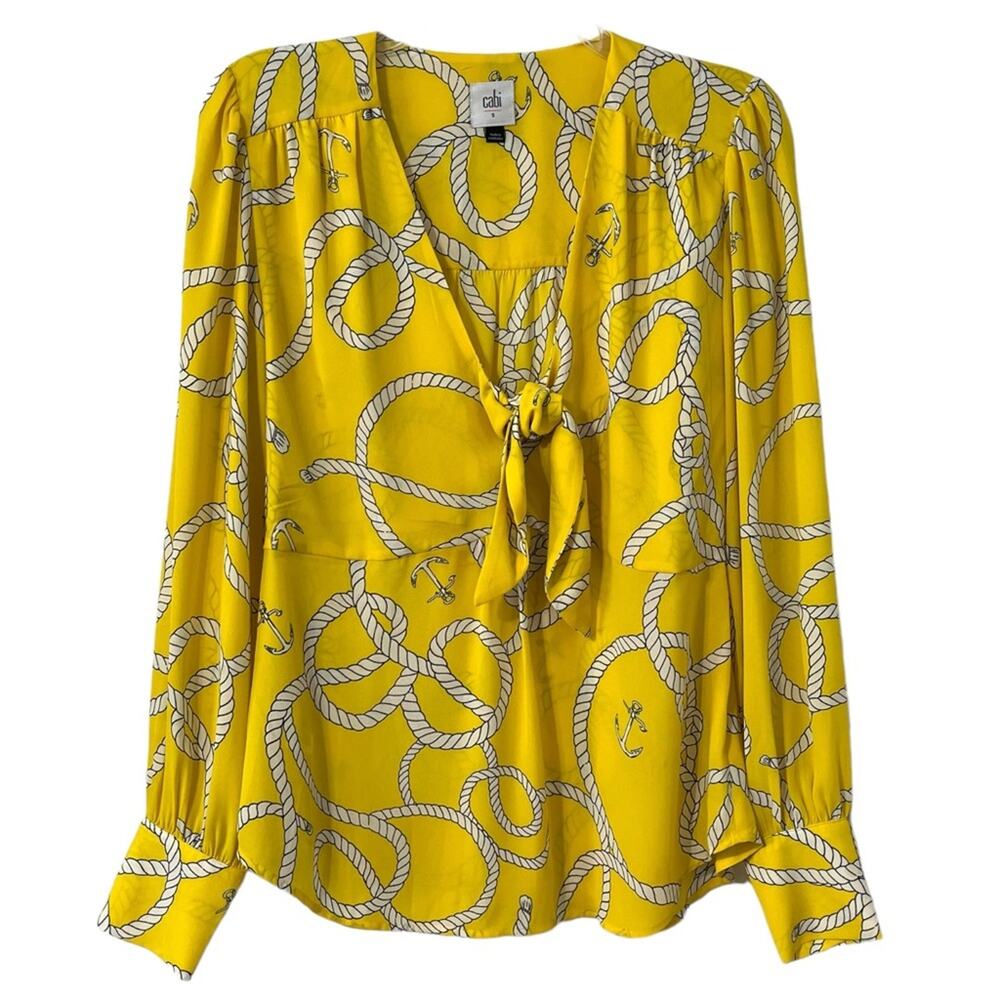 Cabi Reef Knot Blouse Yellow